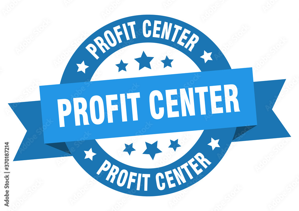 Fototapeta premium profit center round ribbon isolated label. profit center sign