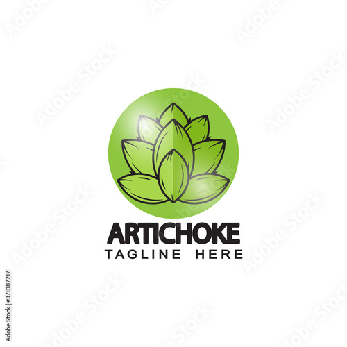 artichoke logo template design vector