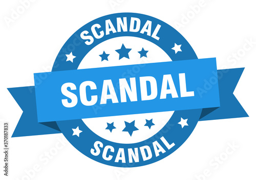scandal round ribbon isolated label. scandal sign
