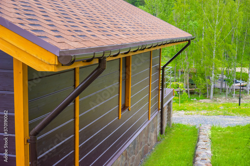 The roof of the cottage is ...