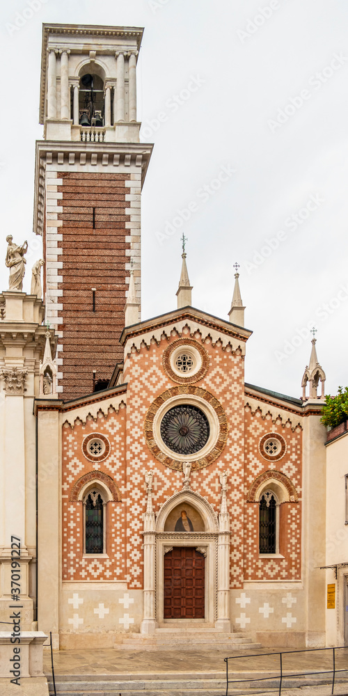 View on the sanctuary of the Madonna di Monte Berico in Vicenza., Veneto - Italy