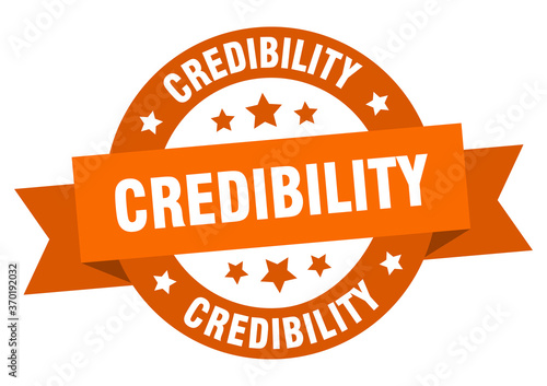 credibility round ribbon isolated label. credibility sign