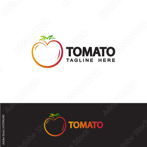 tomato logo template design vector
