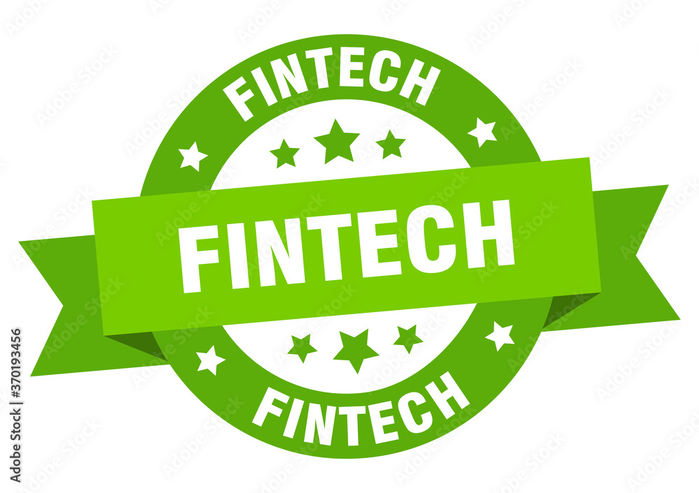 fintech round ribbon isolated label. fintech sign fintech round ribbon isolated label. fintech sign