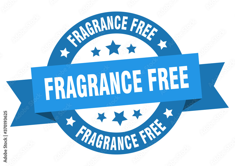 fragrance free round ribbon isolated label. fragrance free sign fragrance free round ribbon isolated label. fragrance free sign