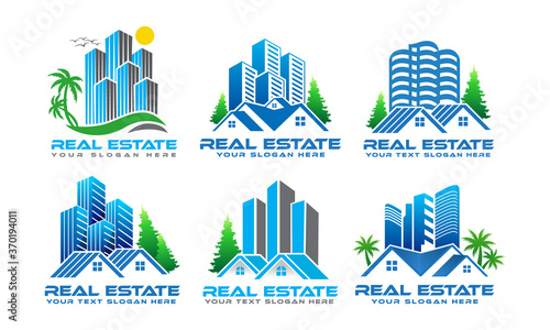 Real estate logo design bundle - building logo
