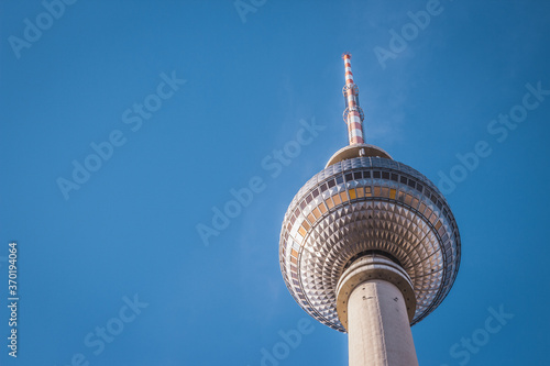 Fototapeta The famous TV tower in Berlin, Germany.