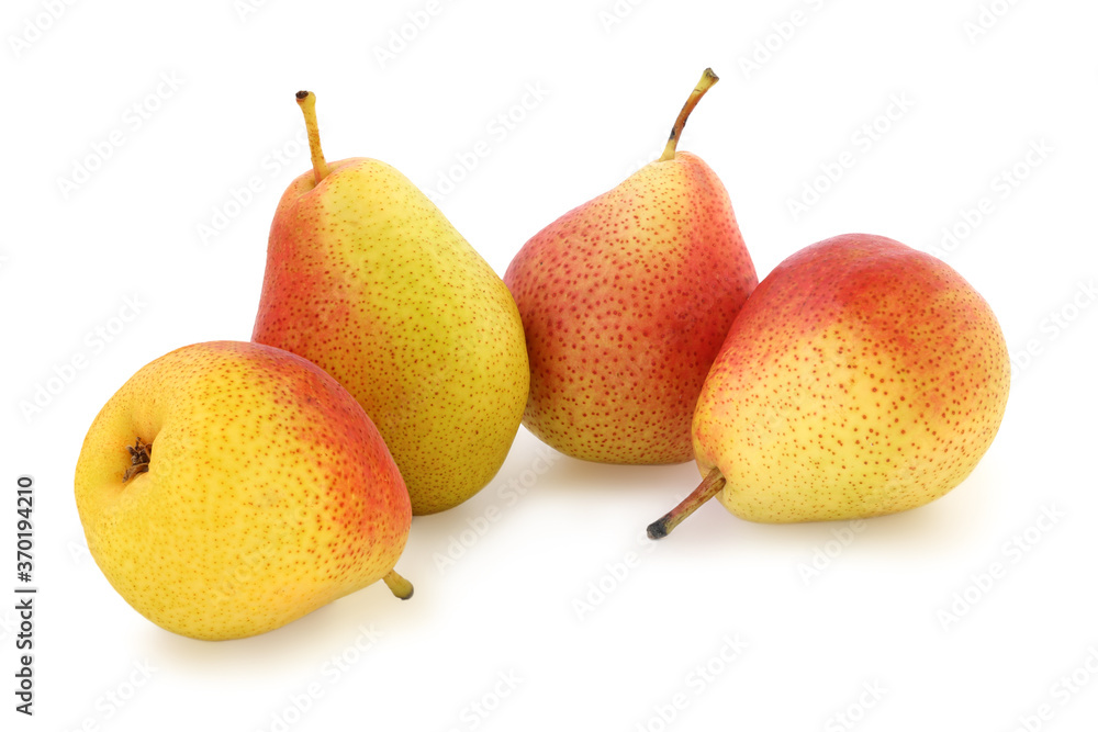 Several tasty red - yellow pears isolated on white Several tasty red - yellow pears isolated on white