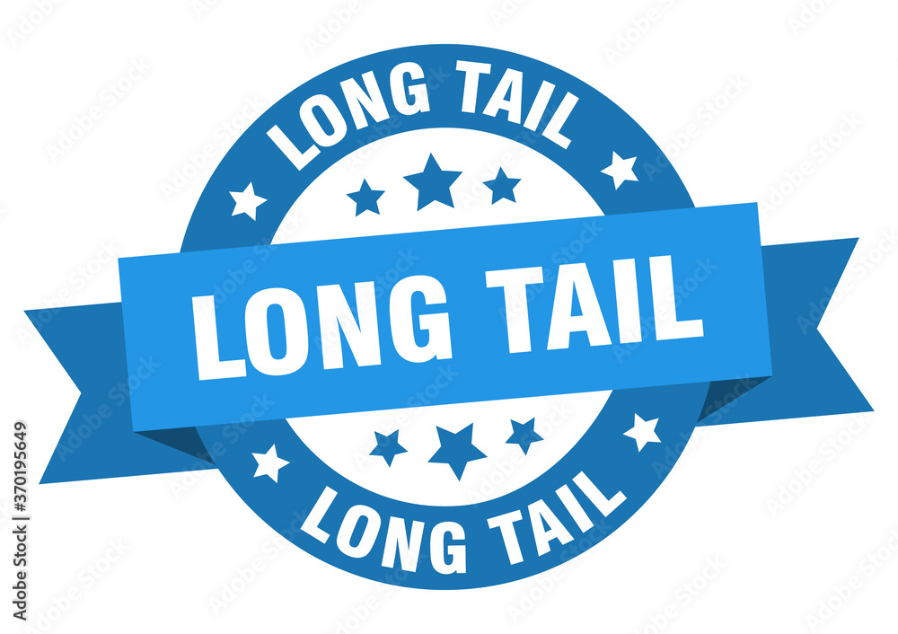 Fototapeta premium long tail round ribbon isolated label. long tail sign