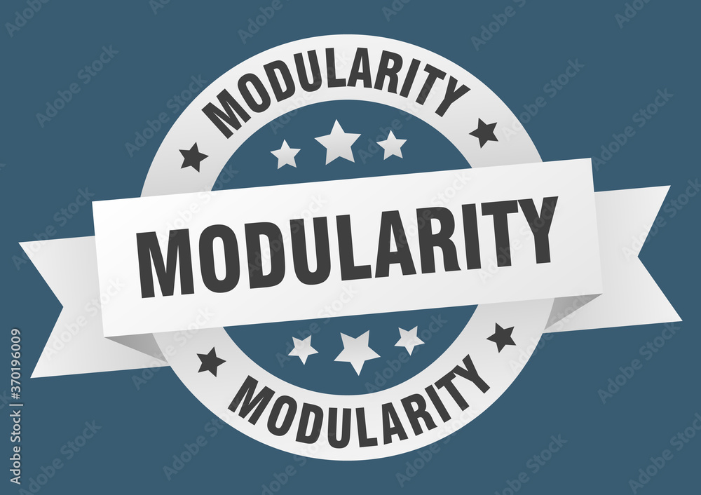 modularity round ribbon isolated label. modularity sign modularity round ribbon isolated label. modularity sign