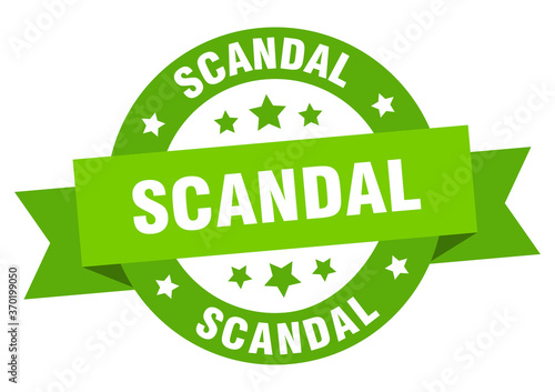 scandal round ribbon isolated label. scandal sign