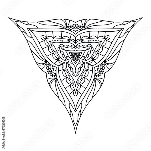 Mandalas Round for coloring book. Decorative round ornaments. Flower shape. Oriental vector, Anti-stress therapy patterns. Symmetry. Meditation. Yoga logo. Vector EPS 10. Ethnic Style.