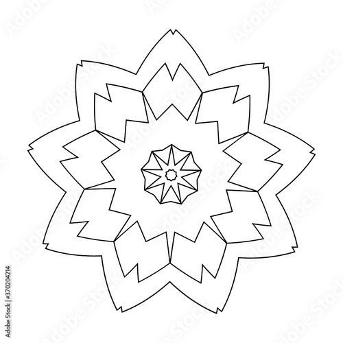 Mandalas Round for coloring book. Decorative round ornaments. Flower shape. Oriental vector, Anti-stress therapy patterns. Symmetry. Meditation. Yoga logo. Vector EPS 10. Ethnic Style.