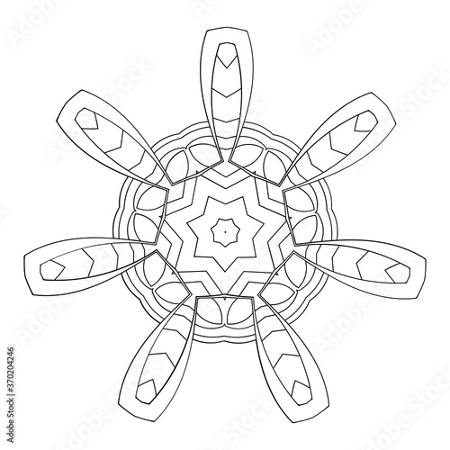Mandalas Round for coloring book. Decorative round ornaments. Flower shape. Oriental vector, Anti-stress therapy patterns. Symmetry. Meditation. Yoga logo. Vector EPS 10. Ethnic Style.