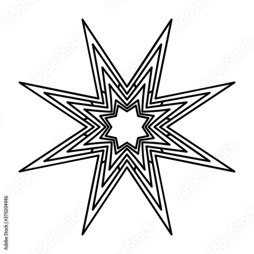 Mandalas Round for coloring book. Decorative round ornaments. Flower shape. Oriental vector, Anti-stress therapy patterns. Symmetry. Meditation. Yoga logo. Vector EPS 10. Ethnic Style.