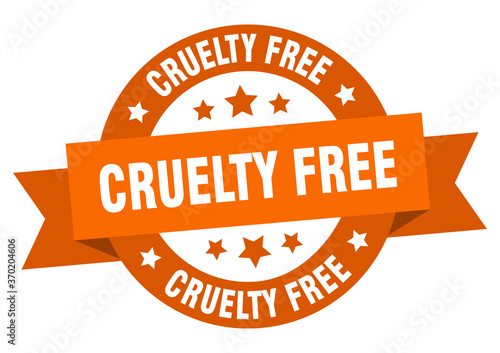 cruelty free round ribbon isolated label. cruelty free sign