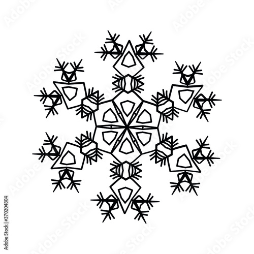Mandalas Round for coloring book. Decorative round ornaments. Flower shape. Oriental vector, Anti-stress therapy patterns. Symmetry. Meditation. Yoga logo. Vector EPS 10. Ethnic Style.