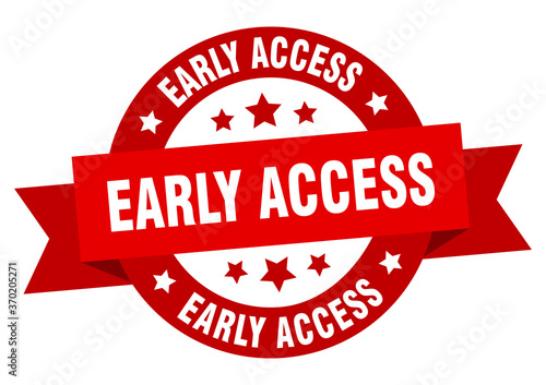 early access round ribbon isolated label. early access sign