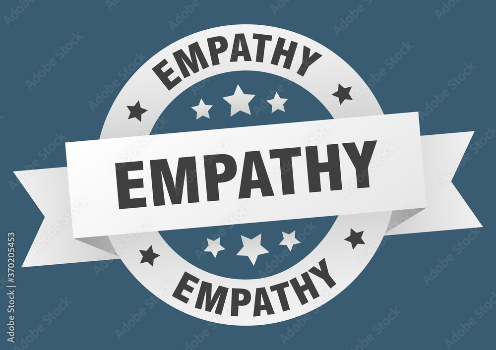 Fototapeta premium empathy round ribbon isolated label. empathy sign