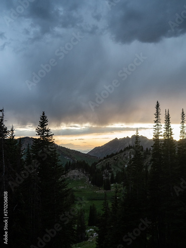 Stormy Sunset in Little Cottonwood Canyon