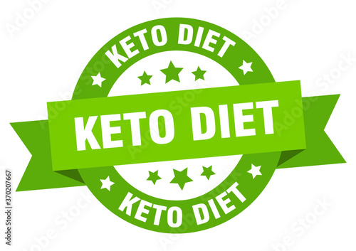 keto diet round ribbon isolated label. keto diet sign