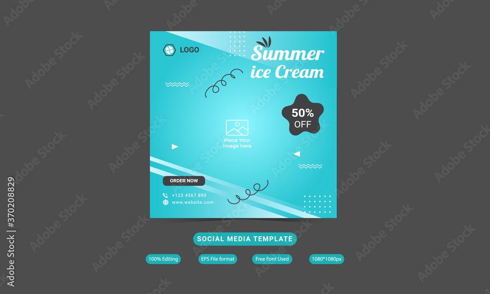 ice cream social media template ice cream social media template