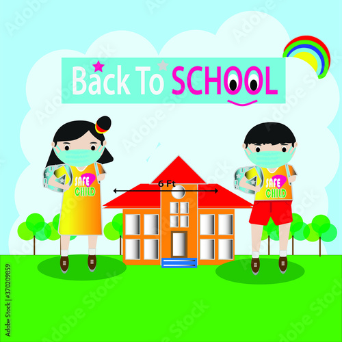 New Normal Icon Back To School in the New Normal Situation