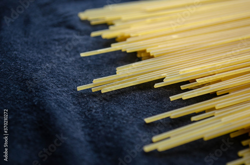 spaghetti on a black background