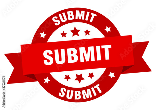 submit round ribbon isolated label. submit sign