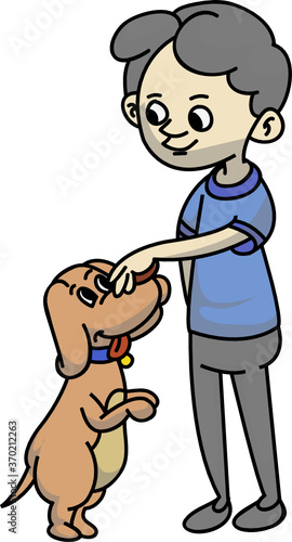 boy with dog