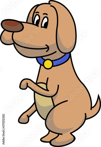 cartoon dog with a bone