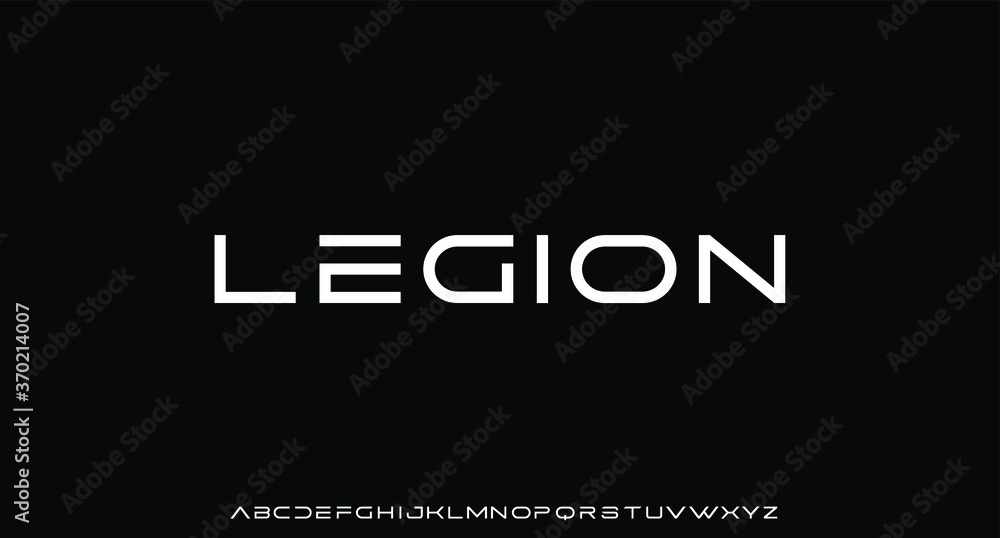 Fototapeta premium futuristic modern font sporty typeface
