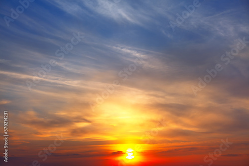 Fototapeta Naklejka Na Ścianę i Meble -  Beautiful Heaven with Awesome Sunset 