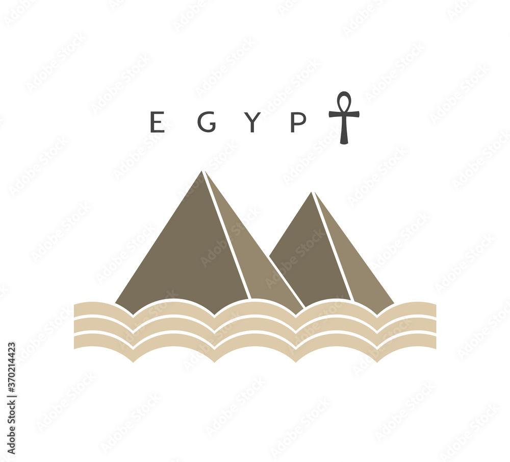 Design of egyptian pyramids symbol