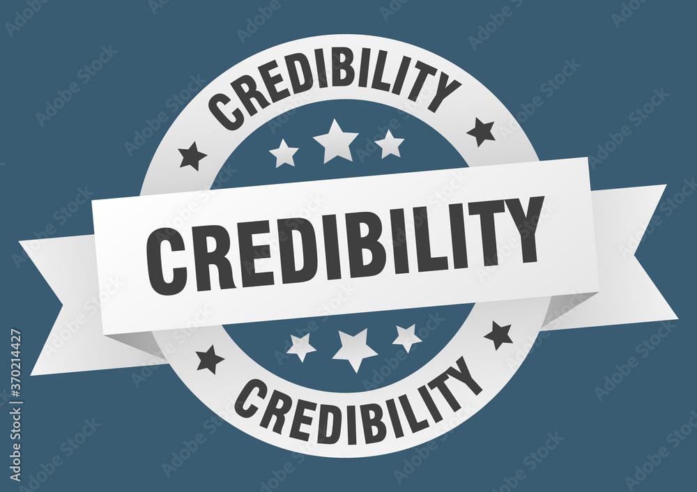 credibility round ribbon isolated label. credibility sign