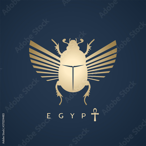 Design of golden egyptian beetle