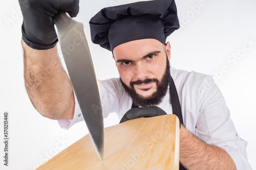 The chef is joking. A beard...