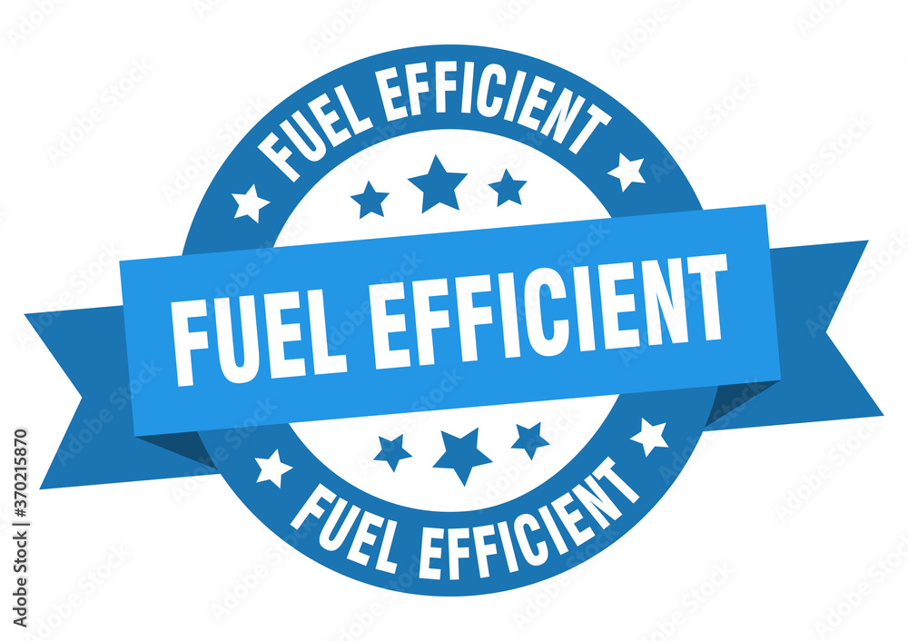 Fototapeta premium fuel efficient round ribbon isolated label. fuel efficient sign