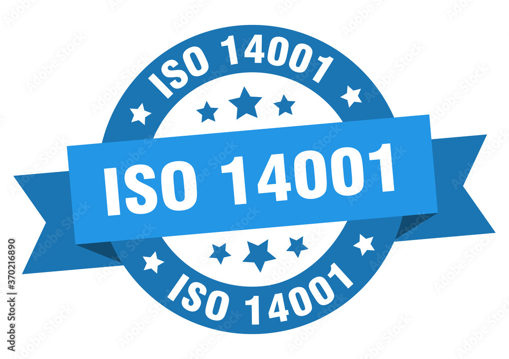 iso 14001 round ribbon isolated label. iso 14001 sign iso 14001 round ribbon isolated label. iso 14001 sign