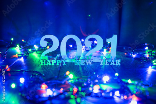 Happy New Year 2021. Holiday background.