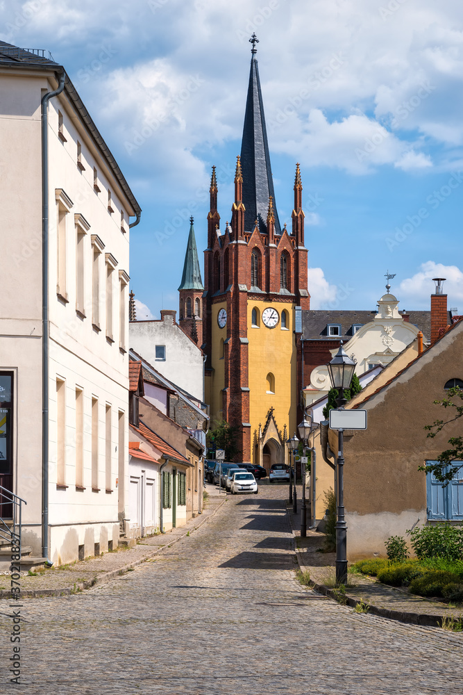 Obraz premium View to the Holy Spirit Church -Heilig Geist Kirche-, Potsdam, Germany