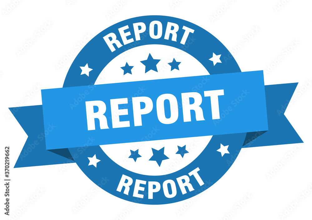 Fototapeta premium report round ribbon isolated label. report sign