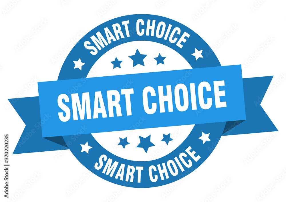 smart choice round ribbon isolated label. smart choice sign