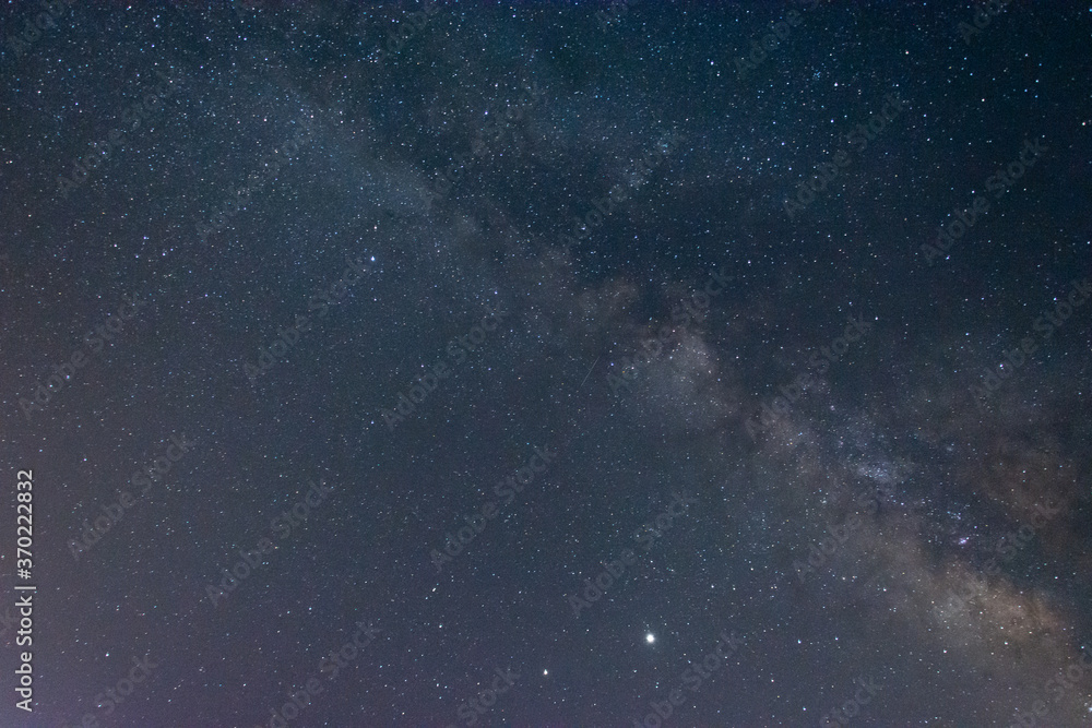 Astro Landscape with Stars and Milky Way Galaxy