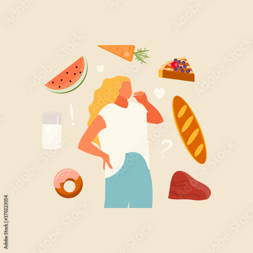 Intuitive nutrition food selection vector