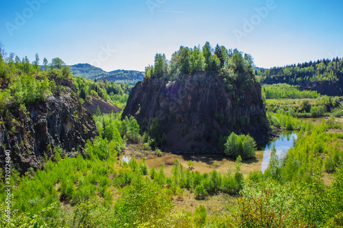 View of Heimberg near Wolfshagen, Harz Mountains National Park, Germany photo