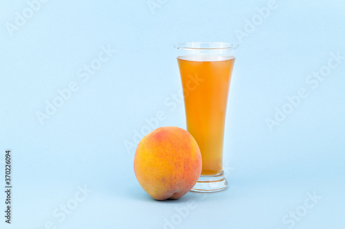 Glass of peach juice