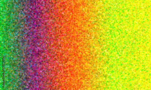 Yellow  green and red impressionist pointilism background  digitally created.