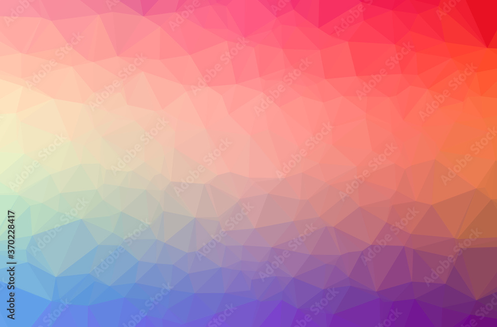 Illustration of abstract Blue, Red horizontal low poly background. Beautiful polygon design pattern.
