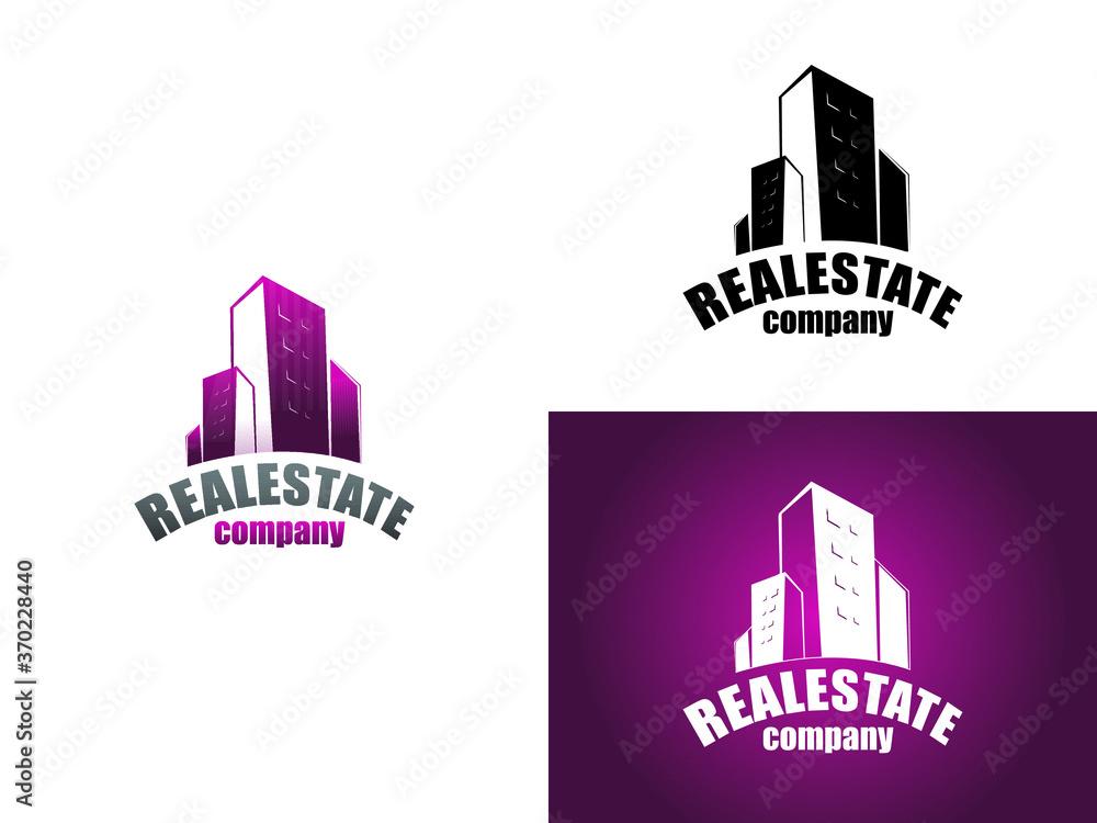 Obraz premium real estate building and construction logo vector illustration